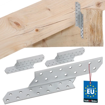 Tesársky spojovací prvok krokvový spojka pravý 210x35 mm sada 12 ks.