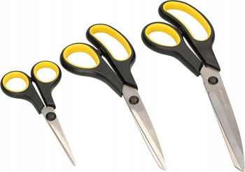 Sada kancelárskych nožníc na strihanie papiera 3 ks.