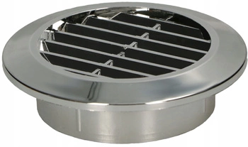 Ventilačná mriežka guľatá fi 60 mm so sieťkou - Farba chróm