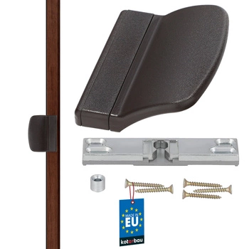 Balkónová západka s rukoväťou hnedá