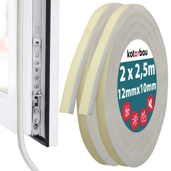 Samolepiace špongiové tesnenie na okná dvere 10x12 mm x 2,5 m 3 m sada 2 ks.