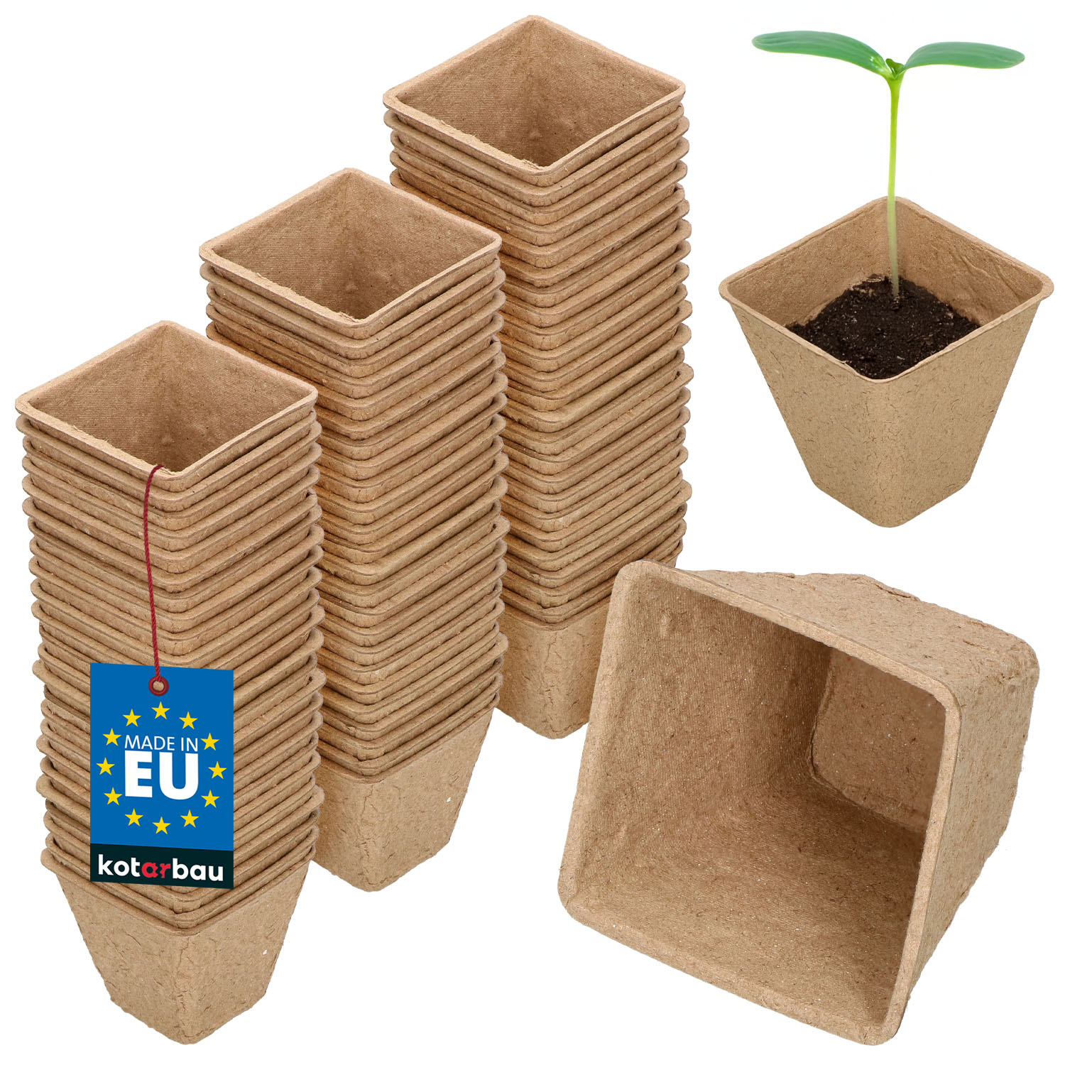 5 cm rašelinové kvetináče na sadenice - 72 ks.