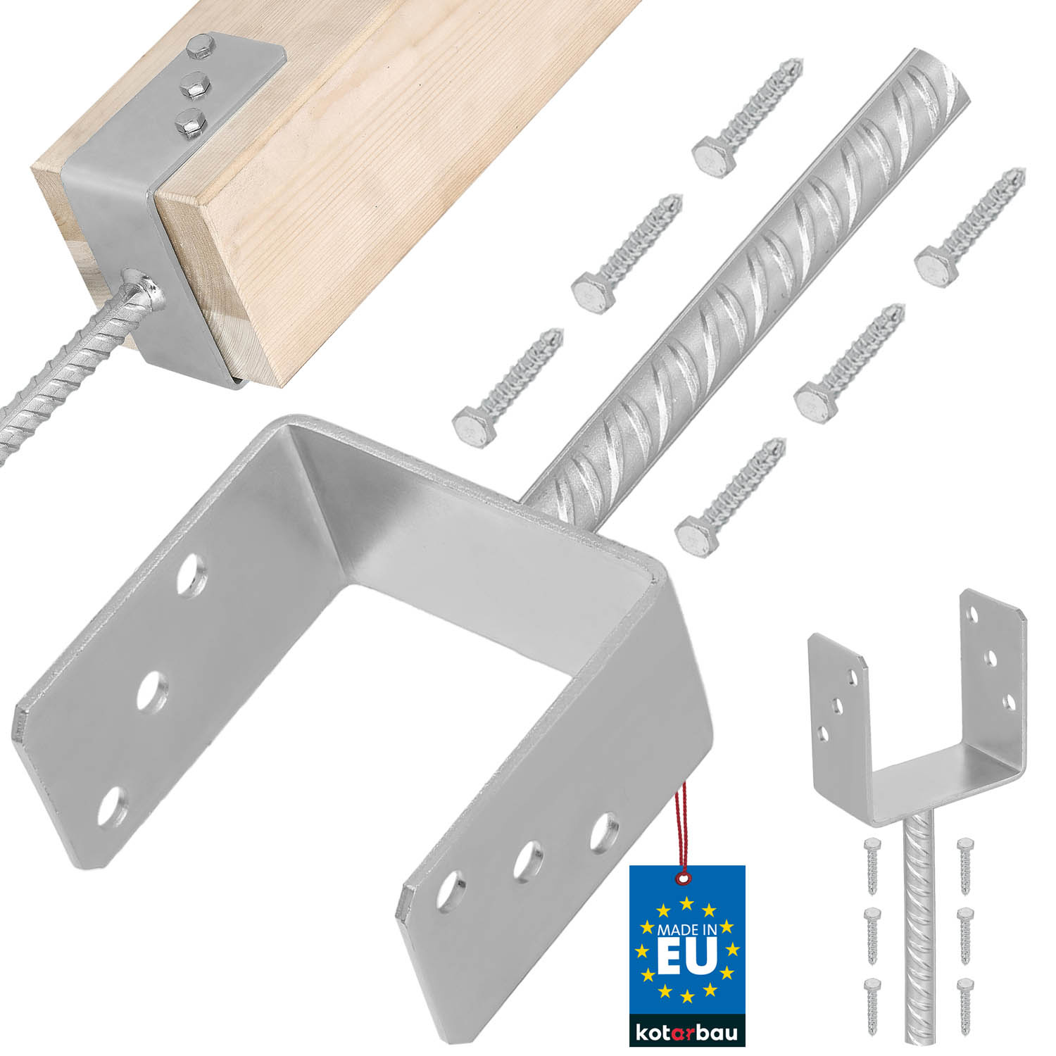 Základňa stĺpa s u-tyčou na osadenie 120 mm