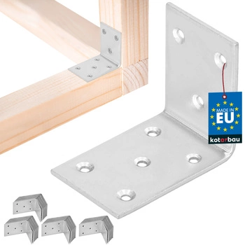 Tesársky uholník nerezový pozinkovaný 55x45x35 mm sada 50 ks.