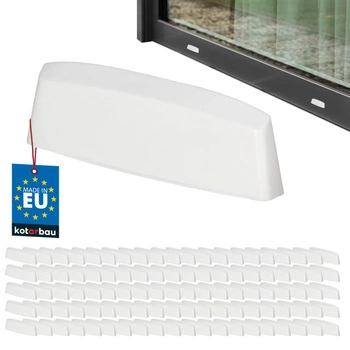 Zátka odvodnenia pre okná PVC biela 45 mm sada 100 ks.