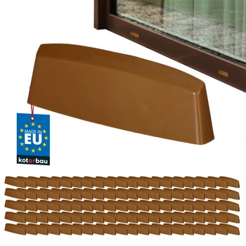 Zátka odvodnenia pre okná PVC dub 36 mm sada 100 ks.