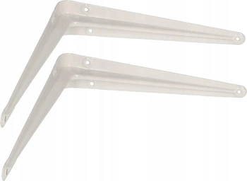 Lomená podložka na poličku podpera 25x20 cm 2 ks - Farba biela