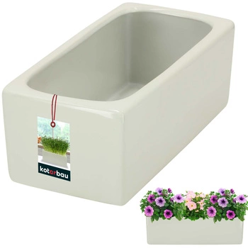 Keramický dekoratívny kvetináč elegantný moderný biely 24 cm