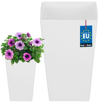 Kvetináč 125x125x200 mm urbi štvorcový biely bez vložky