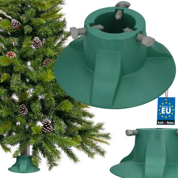 Stojan na živý vianočný stromček do 2,7 m plastový zelený