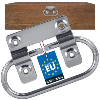 Držadlo na truhly kufre zásuvky pozinkované strieborné 13 cm