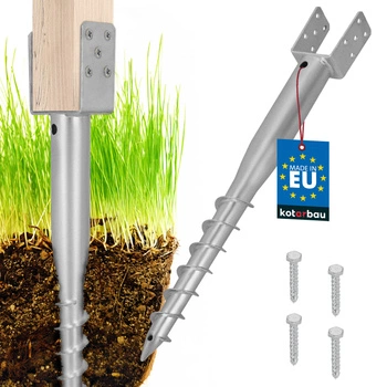 Základňa stĺpa kotva u skrutkovateľná do zeme oceľ 80x710 mm