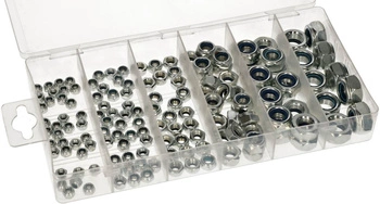 Sada metrických matíc m4-m12 z nehrdzavejúcej ocele 146 ks.