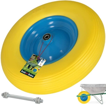 Koleso pre vozík 4.00-8 polyuretán - Farba žltá