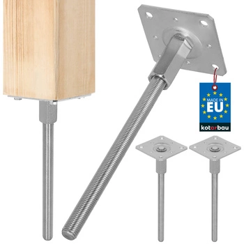 Základňa stĺpa kotva vertikálne nastaviteľná oceľová 110x330 mm sada 2 ks.