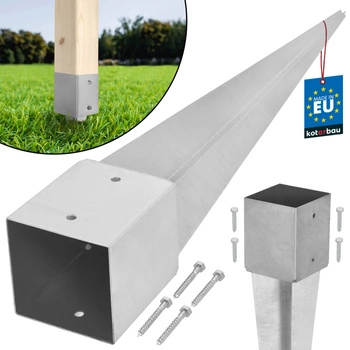 Základňa stĺpa poháňaná kotva zem oceľ 120x120x900 mm