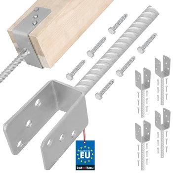 Základňa stĺpa s osadzovacou tyčou 50 mm sada 4 ks.