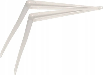 Lomená podložka na poličku podpera 45x40 cm 2 ks - Farba biela