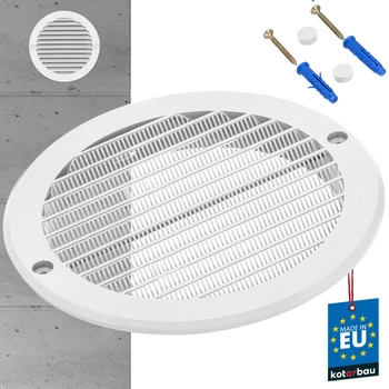 Krytka ventilačná okrúhla mriežka 150 mm - Farba biela