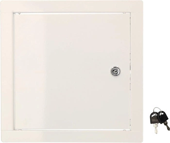 Oceľové kontrolné dvierka s bielymi kľúčmi 25x25 cm