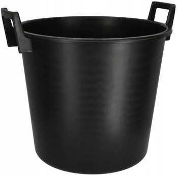 Záhradný stavebný kôš čierny 40l na trávu