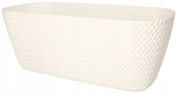 Kvetináč 400 mm balkónová oválna truhla - Farba biela