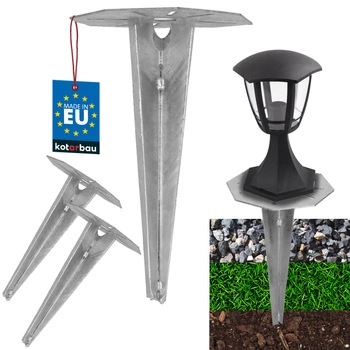 Základňa pre záhradné svietidlá zapustená do zeme kotva 175 mm sada 2 ks.
