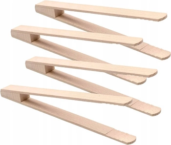 Drevené kliešte na grilované uhorky - 4 ks.