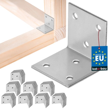 Tesársky uholník nerezový pozinkovaný 40x40x40 mm sada 100 ks.