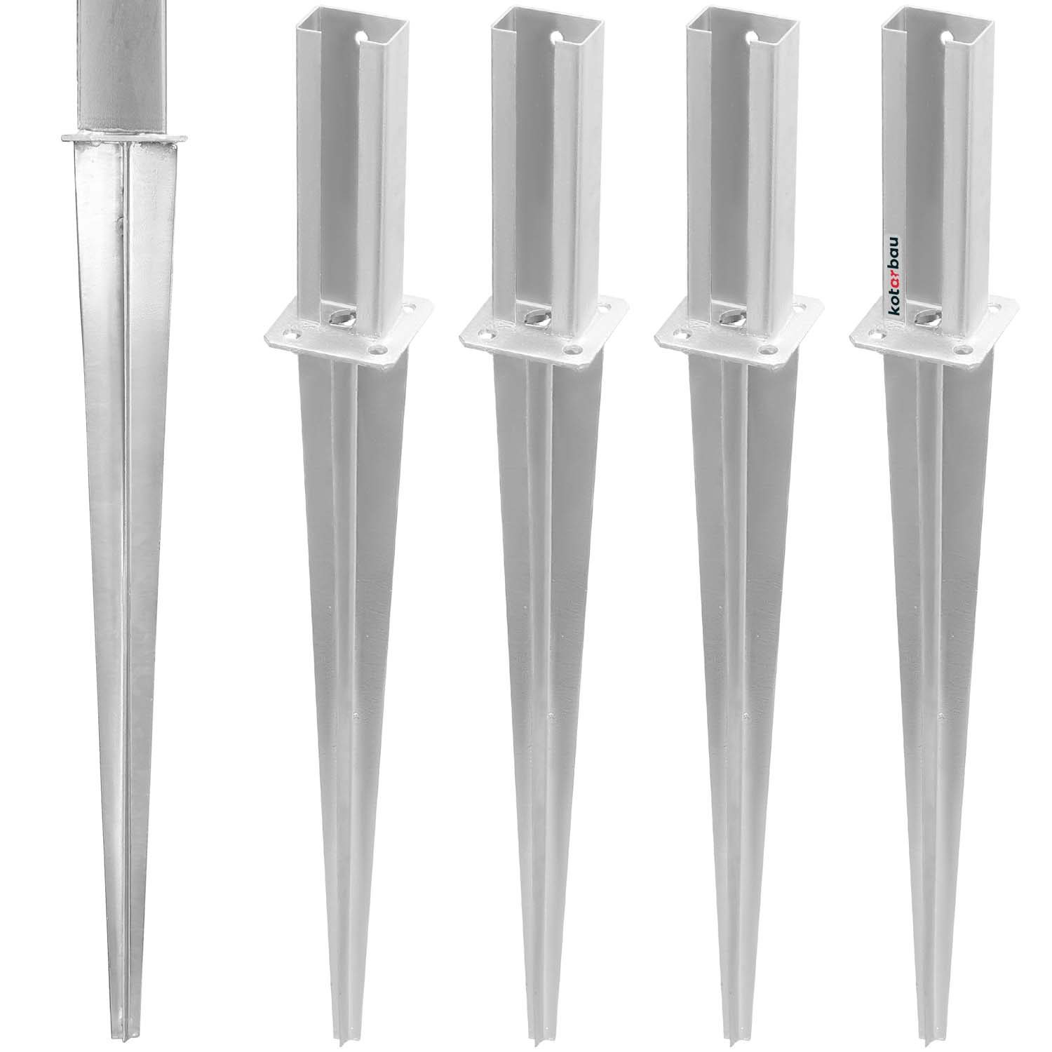 Základňa stĺpa zasunutá do stĺpika panelu 60x40 mm sada 4 ks.