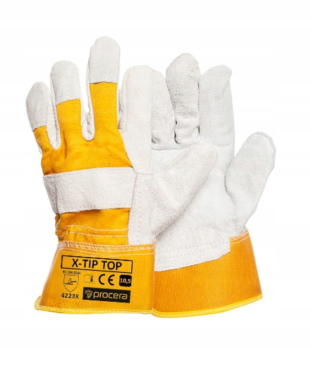 Kožené vystužené pracovné rukavice veľkosti 10