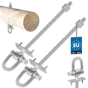 Hák na hojdačku so skrutkou upevnenie na drevo betón m10 190 mm sada 2 ks.