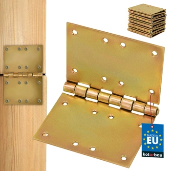 Stavebný záves opletený rovný ocel pozinkovaný zlatý 100x150 mm sada 10 ks.