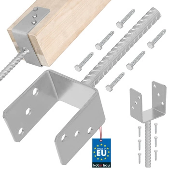 Základňa stĺpa s u-tyčou na osadenie 100 mm