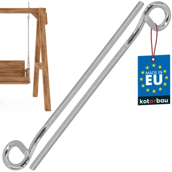 Hojdačkový hák skrutkovací nerezový M10 300 mm sada 2 ks.