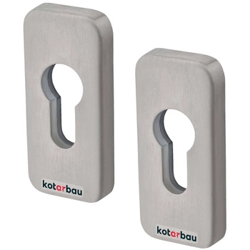 Horná obdĺžniková vložka rukoväte dverí inox sada 2 ks.