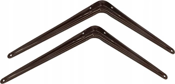 Rohový držiak na policu, podpera 25x20 cm, 2 ks - Hnedá farba