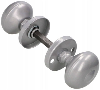 Otočný gombík dverový okrúhly pre brány dvere - Farba strieborná