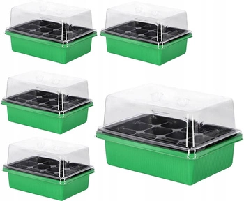 Mini domáci skleník prenosný 12-komorový - 5 ks