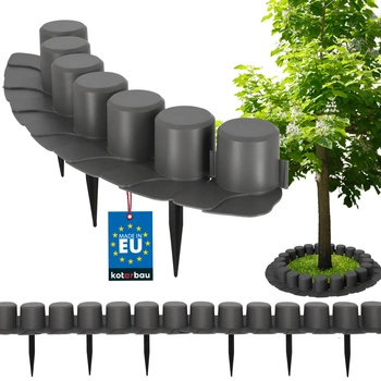 Obrubník trávnika palisáda s nájazdom plastový sivý 4 m