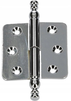 Dekoratívny nábytkový sklopný záves chróm ľavý