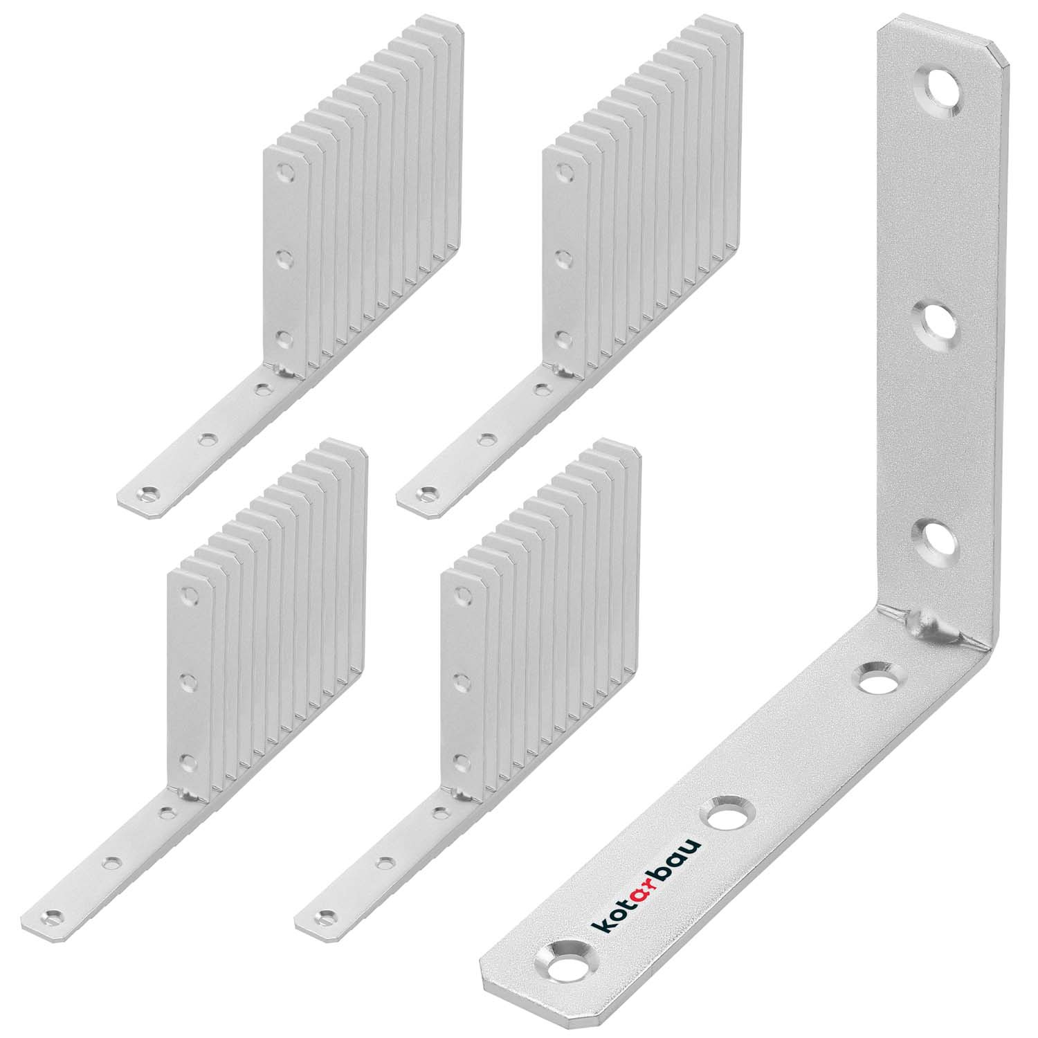 Uholník s prelisom 100x100x20 mm sada 50 ks.