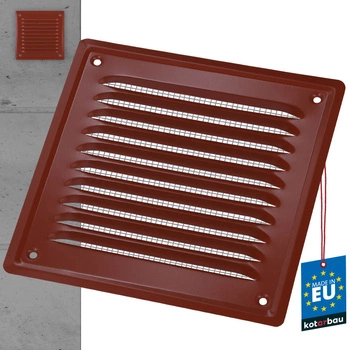 Komínová vetracia mriežka so sieťkou 165x165 tehla