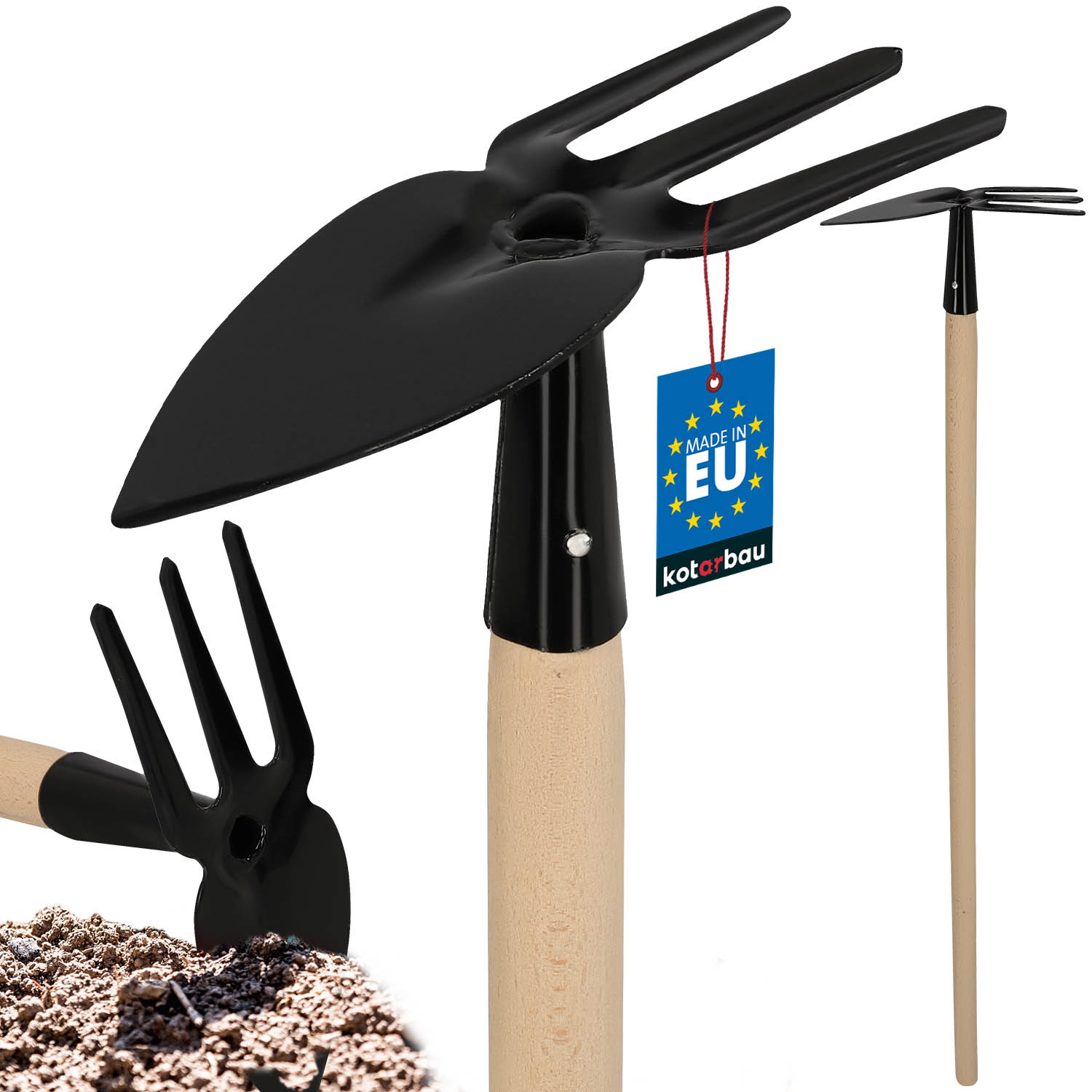Záhradná motyčka s pazúrmi vidlička srdiečko na burinu 103 cm