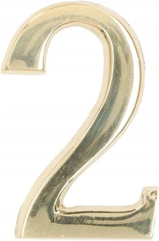 Číslo domu "2" číslo dverí 5 cm mosadz