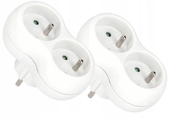 2 uzemnené zlodejské zásuvky sieťový rozdeľovač - 2 ks.