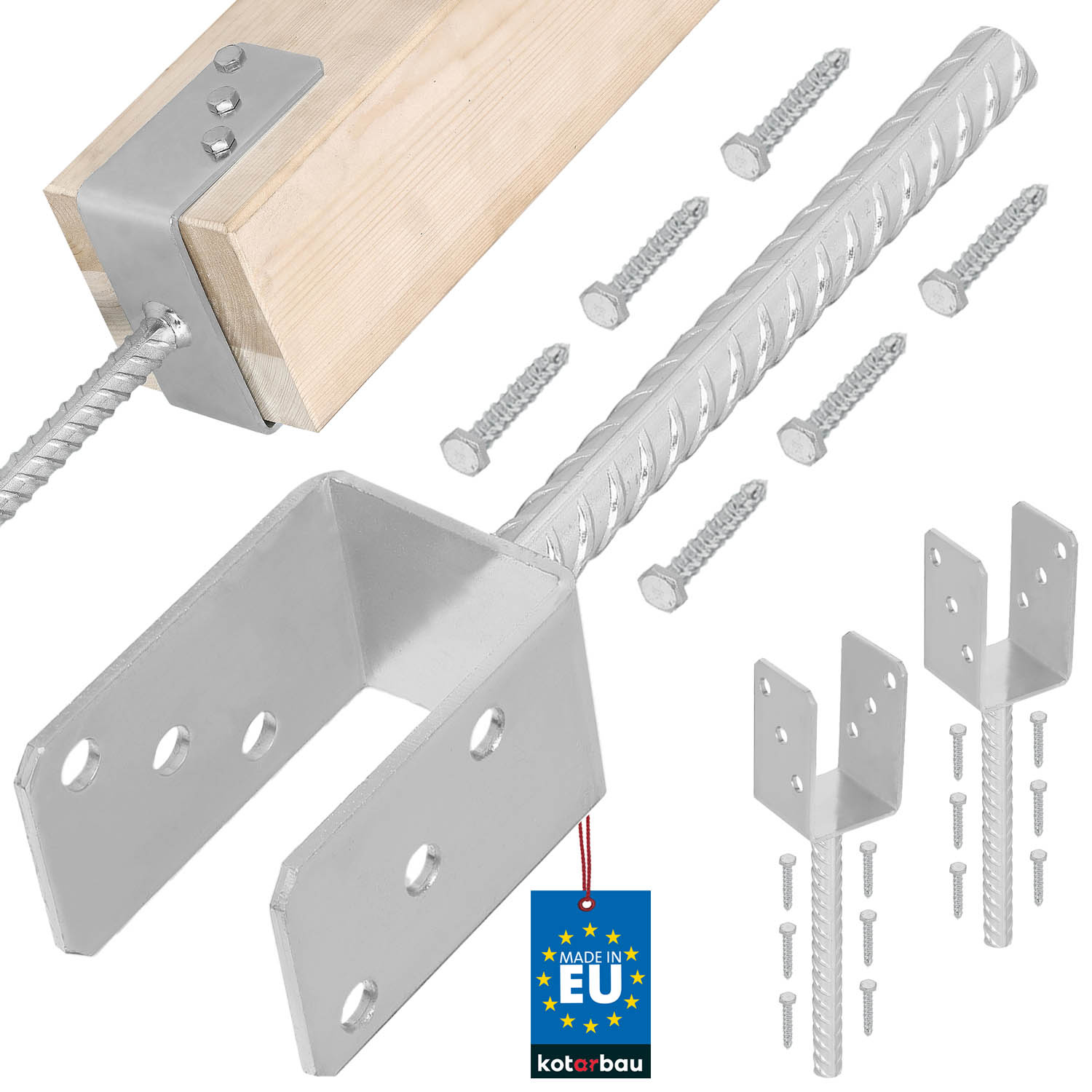 Základňa stĺpa s osadzovacou tyčou 60 mm sada 2 ks.