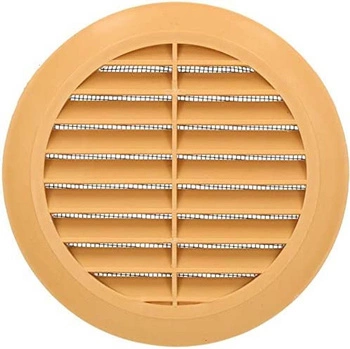 Vetracia mriežka okrúhla s mriežkou fi125 plast - Farba béžová