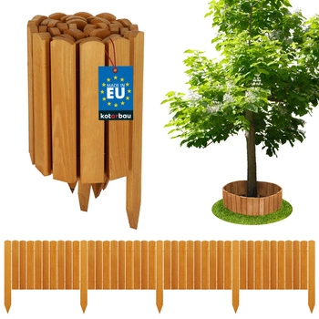 Záhradný plot palisádový drevený obrubník poháňaný dub 200x30 cm