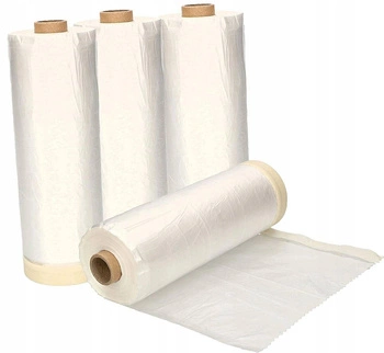 Maliarska fólia 195x33 ochranná plachta s páskou - 4 ks